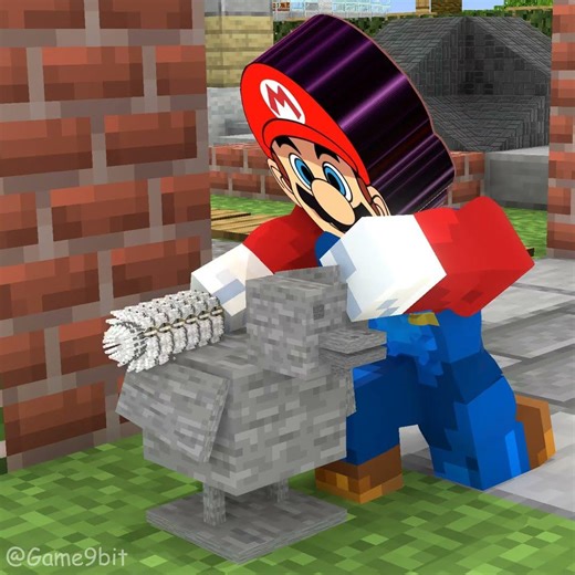 When Sprunki Pop Cat helps Sprunki Mario move stuff—and the ending!