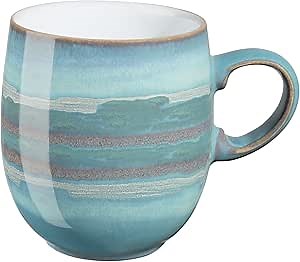 Denby Azure Coast Large Curve Mugs, Set of 4