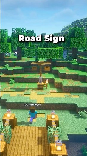 Simple Road Sign Design in Minecraft 🪧✨| #minecraft #minecraftbuilds #minecraftshorts