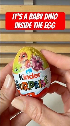 Kinder Surprise Dino Egg 🦕 Cute Baby Dinosaur Inside! #asmrunboxing #toyreview #kindersurprise