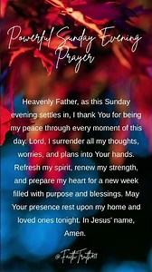 Powerful Sunday Evening Prayer 🤲 #SundayEveningPrayer #EveningBlessings #jesus #foryou