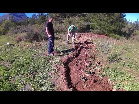 Building a swale by hand