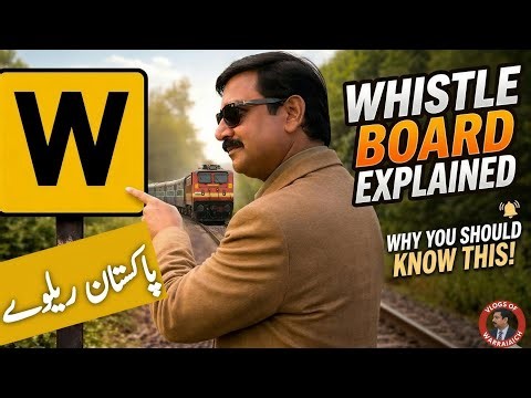 Whistle Board Explained | W Sign on Railway Tracks (Complete Guide) وسل بورڈ کیا ہے؟