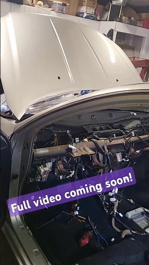Removing the dash to replace heater core. #automotive #nissan #garage #mechanic