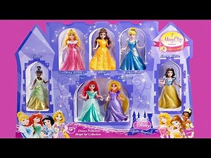 7 Disney Princess MagiClip Collection Tiana Rapunzel Cinderella Magic-Clip Play-Doh-Plus Sparkle