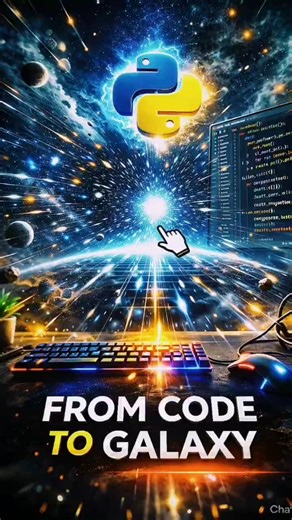 I made galaxy using Python only! 😳 #python #coding #programming #cinematic