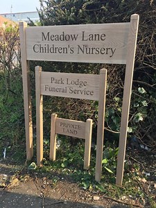 Oak House Sign With Posts, Carved, Personalised Custom Engraved Wooden Plaque, Upright Standing Solid Oak Engraved Entrance Sign, Large Oak - Etsy UK