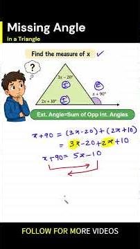Angles in Triangles | Complete Concept for Students. #mathstricks #triangle #viral #maths