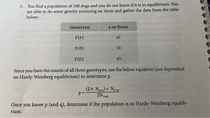 You find a population of 100 dogs and you do not know if it is ... | Filo