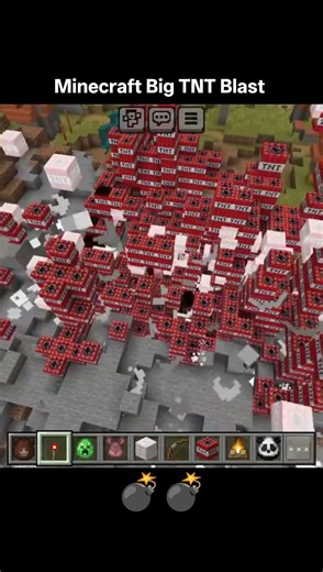MINECRAFT MEGA TNT BLAST 💣🔥 Entire World Destroyed 😱 #minecraft