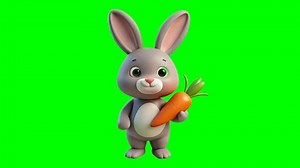 3d Cute Rabbit Animation Adorable Bunny Stock Footage Video (100% Royalty-free) 3889090565 | Shutterstock