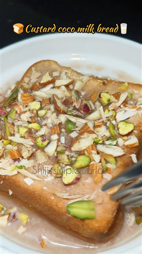 🍞🥛custard coco milk bread🥛🍞#shorts #trending #viral #food #sweet #cooking #diwali#custard #reels #yt