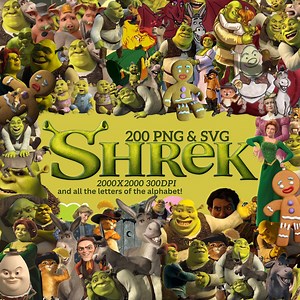 Shrek, Shrek Png File, Png Bundle, Vector, Cricut, Silhouette, Cut Files, Digital Download, Instant Download, Vector File Png File, Shrek Hd - Etsy