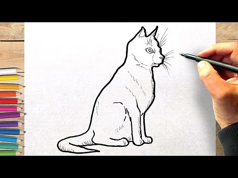 Tuto comment dessiner un chat facilement pour debutant