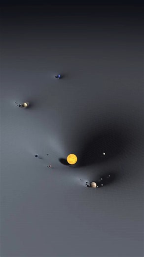 The Solar System on the Fabric of Spacetime | Gravity #shorts #animation