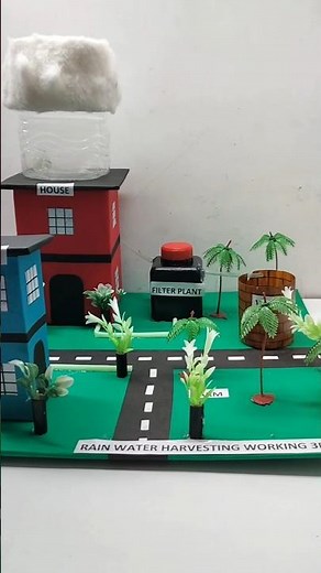 Rain water harvesting working models 3D with Cardboard | Math Project | Science project | Project