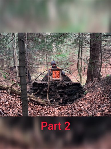 Building a Heavy Stone Shelter for Winter Survival Carpathian Bushcraft Bunker #snow #survivalskills #camping #wildcamping #bushcraft