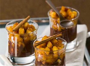 Verrines au chocolat pommes