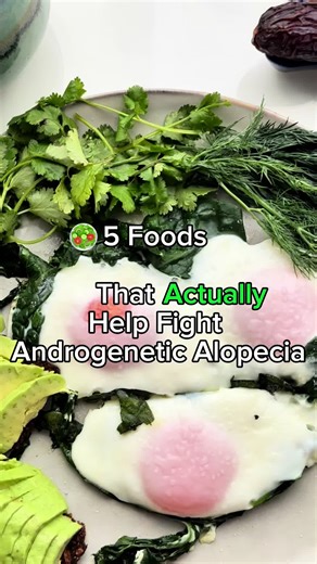 If you have AGA, your diet matters more than you think. Here are 5 food groups backed by science that can support your hair from the inside out. 1. Proteins & Anti-Inflammatory Greens 🥬 🥣What to eat: Lean proteins (chicken, fish, eggs)   cruciferous vegetables (broccoli, kale, cauliflower) and rosemary 🧬The science:Protein provides the building blocks (amino acids) your hair follicles need to produce keratin. Cruciferous vegetables contain sulforaphane, which activates Nrf2 pathways that redu