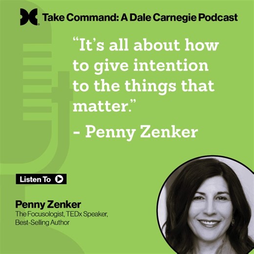 🎙️ New Take Command Podcast Episode: From Distraction to Focus: The Reset Mindset Journey "We live in a world of constant push—notifications, demands, and distractions. It’s time to shift. Let’s be intentional, pull in what we need when we need it, and take back control of our focus." - Penny Zenker - The Focusologist, TEDx speaker and bestselling author. In today’s world, everything is competing for our attention. How do we regain #control and #intentionally focus on what truly matters? On the