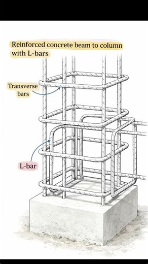 Beam-Column Junction with L Bars #BeamColumnJunction #LBars #ReinforcementDetails