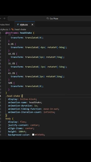 Copy/Paste this HeadShake CSS 📋 || #coding #css #htmlcss #html5 #uidesign #frontendcourse