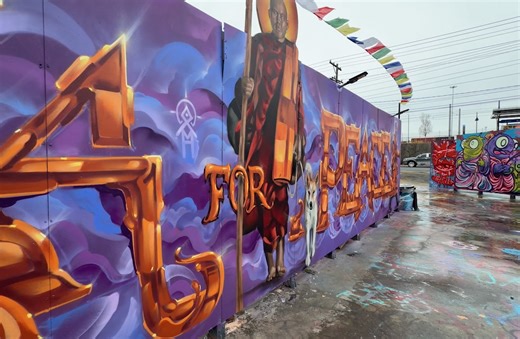 Mural honors monks’ ‘Walk for Peace’ through North Carolina city