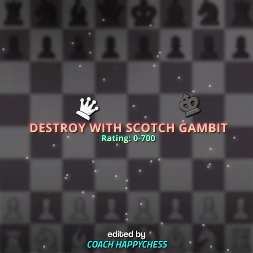 Destroy with the scotch gambit 👀❤️Free 700 elo!#chess #chessgame #chessopening #chesstips