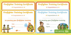 Firefighter Training Certificates