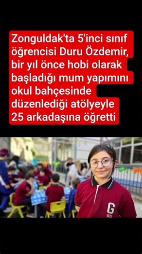 Zonguldak'ta 5'inci sınıf öğrencisi Duru Özdemir