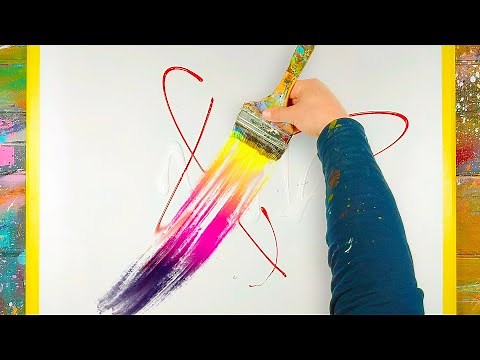 Acrylic Paint - Colorful Abstract / Pop Art - Painting Demonstration | Wroclaw