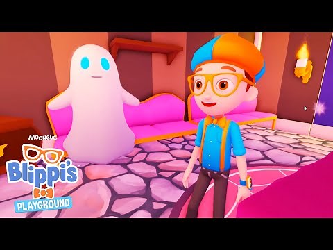 Blippi's Roblox Adventures! Spooky Halloween Video Games | Party Playtime for Kids!
