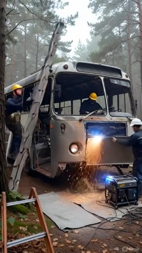 Restoration Timelapse bus garage repair