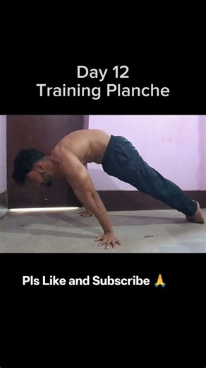 Day 12 of learning planche🔥 #shortvideo#shorts #calisthenics#planche#motivation #anime