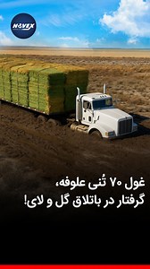 1.8M views · 6.1K reactions | غول ۷۰ تُنی علوفه، گرفتار در باتلاق گل...