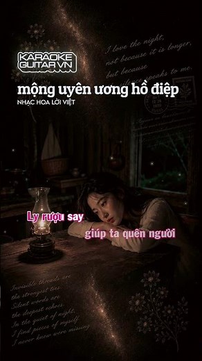 ☝️Bản karaoke đầy đủ mình để ở đây nhé !!!👆 #KaraokeGuitarVN #MộngUyênƯơngHồĐiệp #NhạcHoaLờiViệt