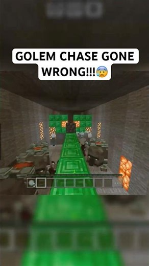 Minecraft Parkour vs Angry Golem Chase… INSANE! 💥👾🔥😰 #minecraft #shorts #gaming
