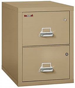 Fireking Legal Safe-in-A-File Fireproof Vertical File Cabinet (1 Drawer, Impact Resistant, Waterproof), Sand