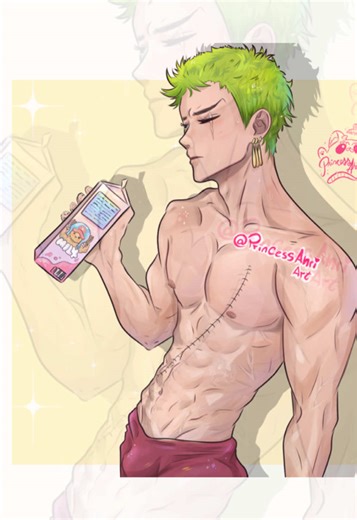 Zoro roronoa de one piece 🫦🫦 déjame un like 🗣️ así sigo dibujando más papusss … #onepiece #zoro #zorororonoa #fanart #digitalartist