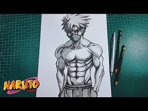 How to draw Kakashi Cool Pose | Naruto | Anime drawing step by step