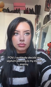 use this trick to confuse the non-pierced folks ✨ 💫 Elevate Every Occasion with a Touch of Sparkle 😍 Largest Variety and Lowest Prices 🔖 Unbeatable Discounts 👉Follow us @bodycandy #bodycandy #bodyjewelry #piercingjewelry #piercings #septum #septumring | Body Candy Body Jewelry