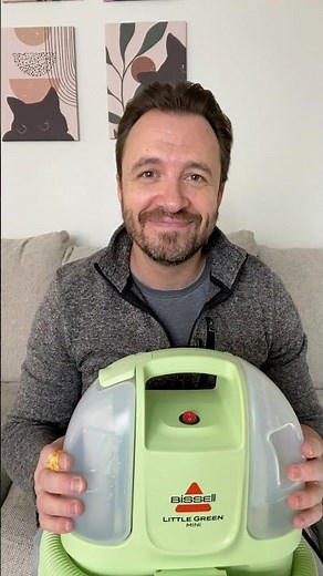 How to clean couches with the Bissell Little Green Mini! #cleaningtips