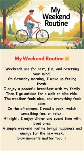 Learn English with My Weekend Routine #speakconfidentenglish #englishspeaking