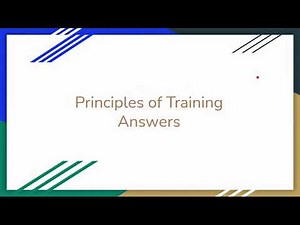 OCR GCSE PE - Principles of Training Answers