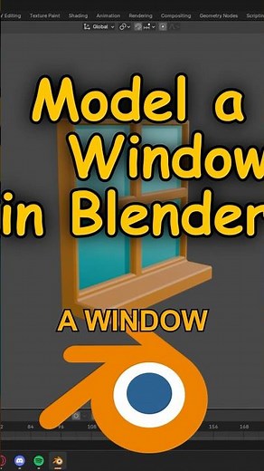 How To Model A Window In Blender #tutorial #blender #window #howto #3dmodeling #lowpoly #blender3d