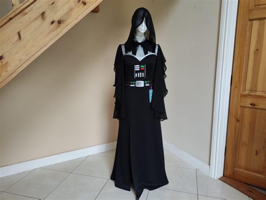 Dark Sci-fi Inspired Black Gown Galactic Villain Style Costume Dress Handmade Cosplay Fantasy Outfit - Etsy