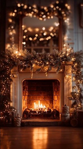 Cozy Christmas Fireplace with Crackling Fire Sounds for Relaxation #AmbientSounds #CozyNight