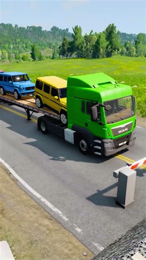 Spintires MudRunner - Truck almost stuck on giant speed bump#mudrunner #simulation #truck #shorts