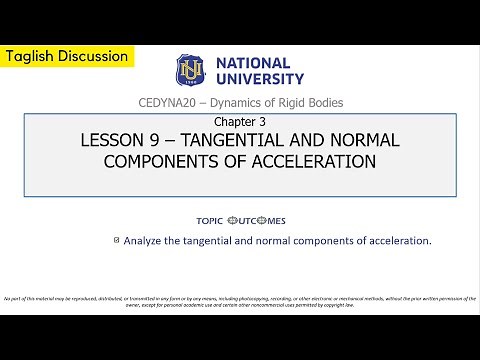 Dynamics of Rigid Bodies - Tangential and Normal Components of Acceleration