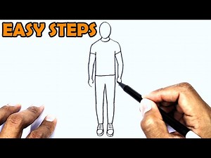 How To Draw A Person Easy For Beginners | Man Drawing - Videos For Kids
